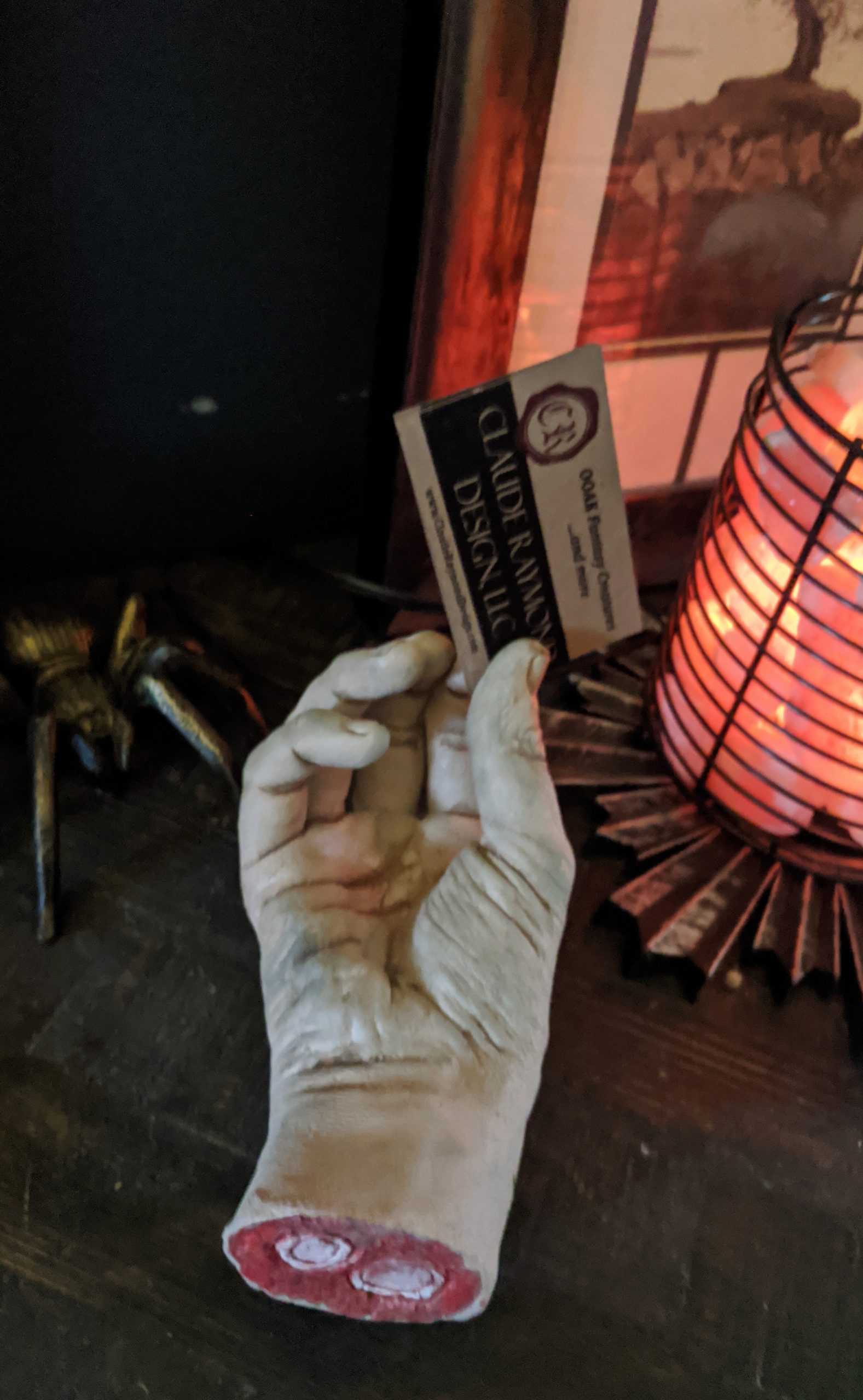 Severed Zombie hand business card holder